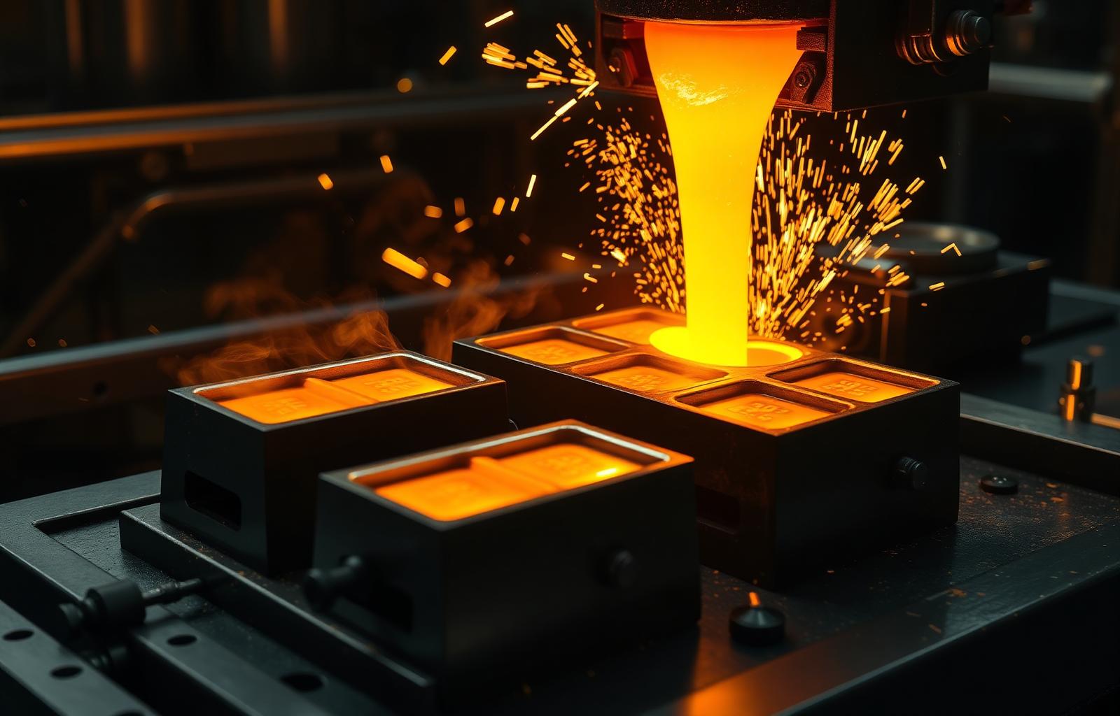 Molten gold refinery